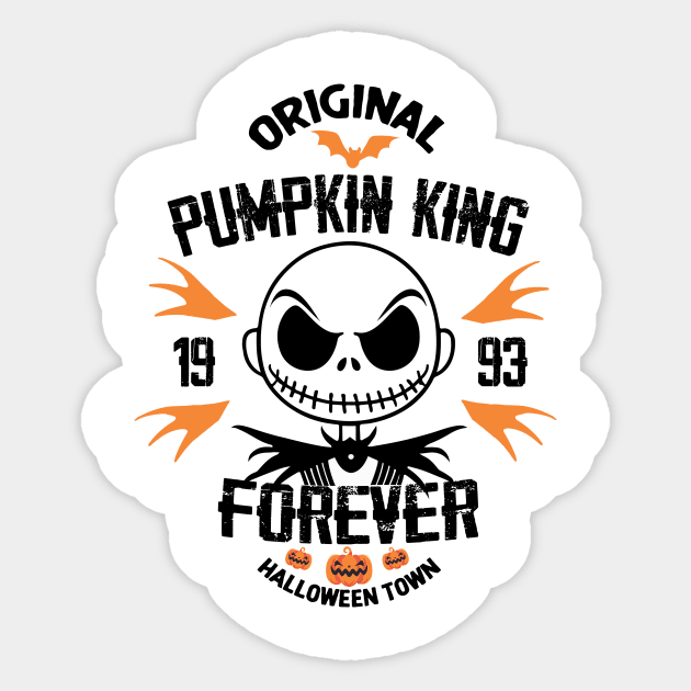 Pumpkin King Forever Jack Skellington Sticker by EnchantedApparel